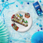 WEIHNACHTSmäuse, die PapierTeller SLEDDING sind (Party)