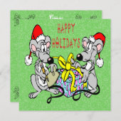 Weihnachtsmäuse - Einladung (Vorne/Hinten)