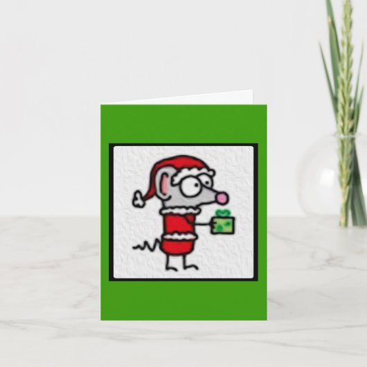 Weihnachtsmäuse Feiertagskarte (Vorderseite)