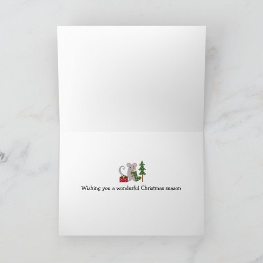 Weihnachtsmäuse Feiertagskarte (Innenseite)