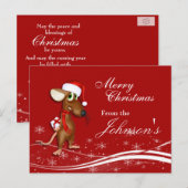 Weihnachtsmäuse Feiertagspostkarte (Vorne/Hinten)