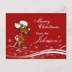 Weihnachtsmäuse Feiertagspostkarte