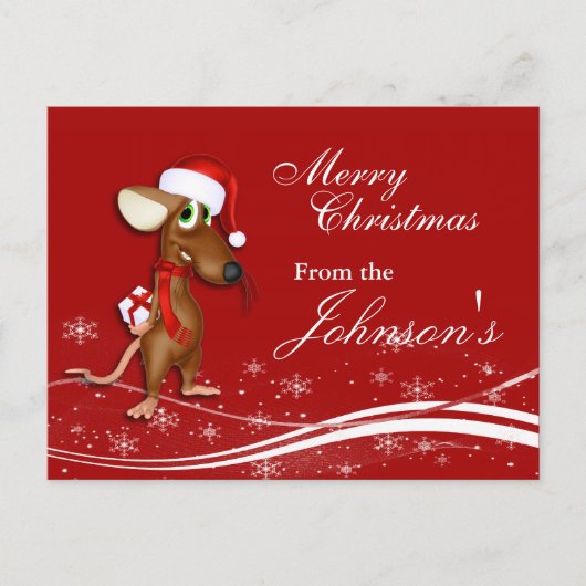 Weihnachtsmäuse Feiertagspostkarte (Vorderseite)