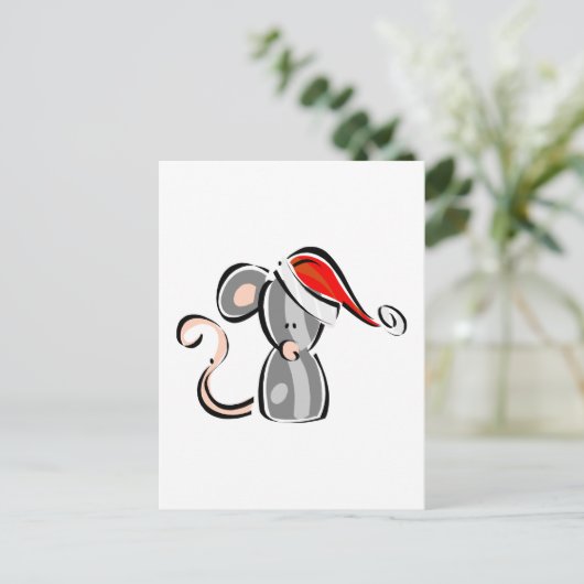 Weihnachtsmäuse Feiertagspostkarte (Stehend Vorderseite)