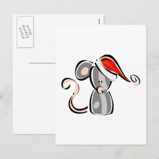 Weihnachtsmäuse Feiertagspostkarte (Vorne/Hinten)