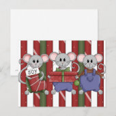 Weihnachtsmäuse Feiertagspostkarte (Vorne/Hinten)