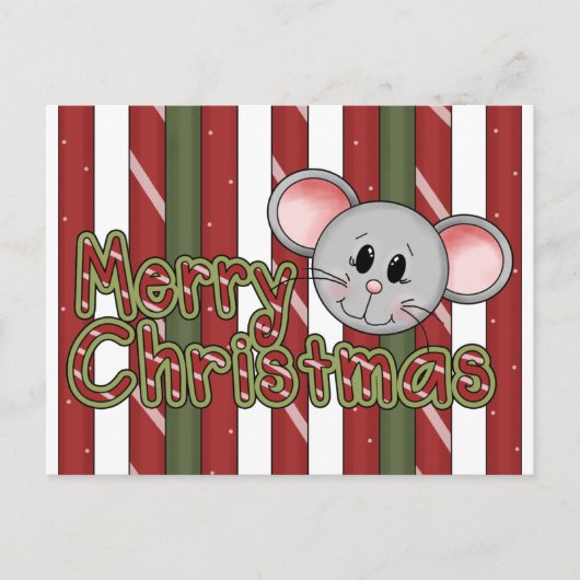 Weihnachtsmäuse Feiertagspostkarte (Vorderseite)