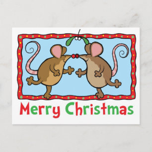 Weihnachtsmäuse Feiertagspostkarte