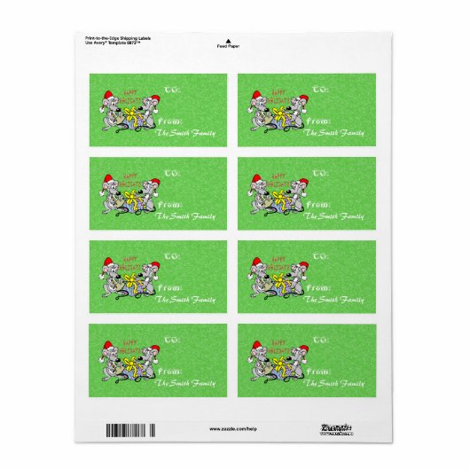 Weihnachtsmäuse-Geschenk-Tag (groß) (Vorne)