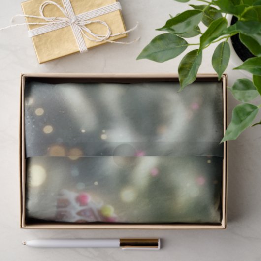 Weihnachtsmäuse Gingerbrei Hütte Decoupage Seidenpapier (Geschenk)