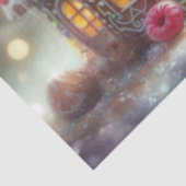 Weihnachtsmäuse Gingerbrei Hütte Decoupage Seidenpapier (Ausschnitt)