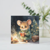 Weihnachtsmäuse-Grußkarte Feiertagskarte (Stehend Vorderseite)