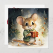 Weihnachtsmäuse-Grußkarte Feiertagskarte (Vorne/Hinten)