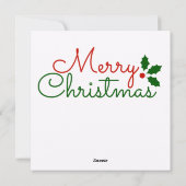 Weihnachtsmäuse-Grußkarte Feiertagskarte (Rückseite)