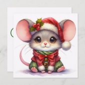 Weihnachtsmäuse-Grußkarte Feiertagskarte (Vorne/Hinten)