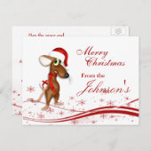 Weihnachtsmäuse-Grußkarte Feiertagspostkarte (Vorne/Hinten)