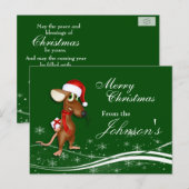 Weihnachtsmäuse-Grußkarte Feiertagspostkarte (Vorne/Hinten)