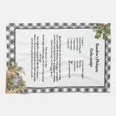 Weihnachtsmäuse Heilige Rezept Keepake Grau Karier Geschirrtuch (Horizontal)