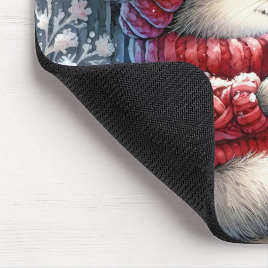 Weihnachtsmäuse im Fenster Mousepad (Ecke)