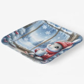 Weihnachtsmäuse im Fenster Pappteller (Gewinkelt)