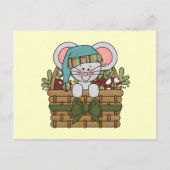 Weihnachtsmäuse in Basket Feiertagspostkarte (Vorderseite)