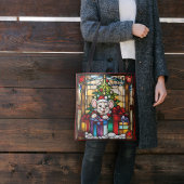 Weihnachtsmäuse in Gegenwart von Imitaten festgeha Tasche