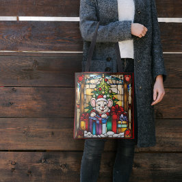 Weihnachtsmäuse in Gegenwart von Imitaten festgeha Tasche