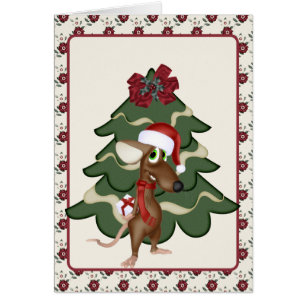 Weihnachtsmäuse-Karte