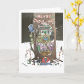 Weihnachtsmäuse Karte (Gelbe Blume)