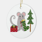 Weihnachtsmäuse Keramik Ornament (Links)