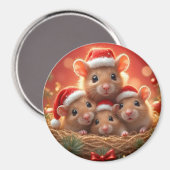 Weihnachtsmäuse Magnet (Vorderseite/Rückseite)
