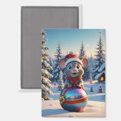 Weihnachtsmäuse Magnet (Vorderseite/Rückseite)