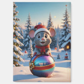 Weihnachtsmäuse Magnet (Vorderseite)