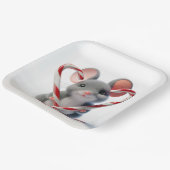Weihnachtsmäuse mit Candy Cane Herz Pappteller (Gewinkelt)