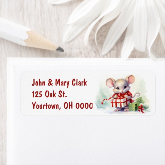 Weihnachtsmäuse mit Geschenken (Insitu)