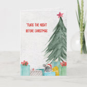 Weihnachtsmäuse mit Geschenken Karte (Vorderseite)