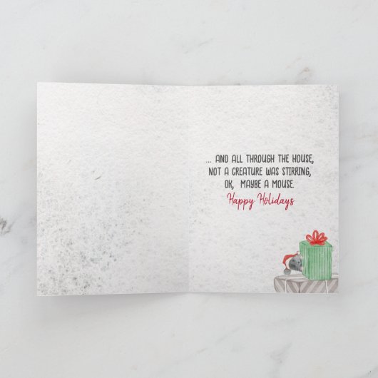 Weihnachtsmäuse mit Geschenken Karte (Innenseite)