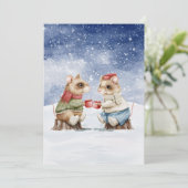 Weihnachtsmäuse mit heißem Kakao (Stehend Vorderseite)