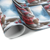 Weihnachtsmäuse mit heißem Kakao Geschenkpapier (Rolleneckpunkt)