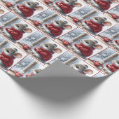 Weihnachtsmäuse mit heißem Kakao Geschenkpapier (Ecke)