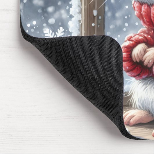 Weihnachtsmäuse mit heißem Kakao Mousepad (Ecke)