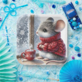 Weihnachtsmäuse mit heißem Kakao Pappteller (Party)