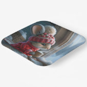 Weihnachtsmäuse mit heißem Kakao Pappteller (Gewinkelt)