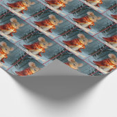 Weihnachtsmäuse mit Kerze Geschenkpapier (Ecke)