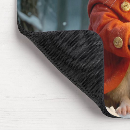 Weihnachtsmäuse mit Kerze Mousepad (Ecke)