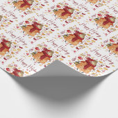 Weihnachtsmäuse mit Lattern Geschenkpapier (Ecke)