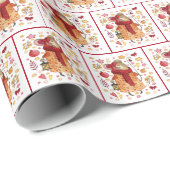 Weihnachtsmäuse mit Lattern Geschenkpapier (Rolleneckpunkt)