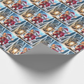 Weihnachtsmäuse mit Lattern Geschenkpapier (Ecke)