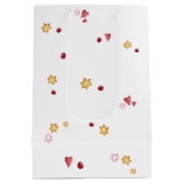 Weihnachtsmäuse mit Lattern Mittlere Geschenktüte (Rückseite)