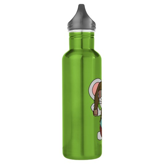 Weihnachtsmäuse mit Ornament Edelstahlflasche (Links)